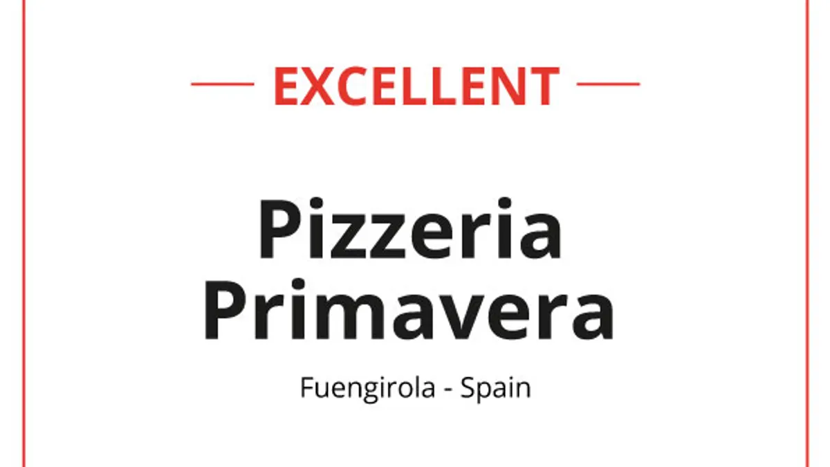 Pizzería Primavera reconocida entre las Excellent Pizzerias de la guía 50 Top Pizza Europa 2025