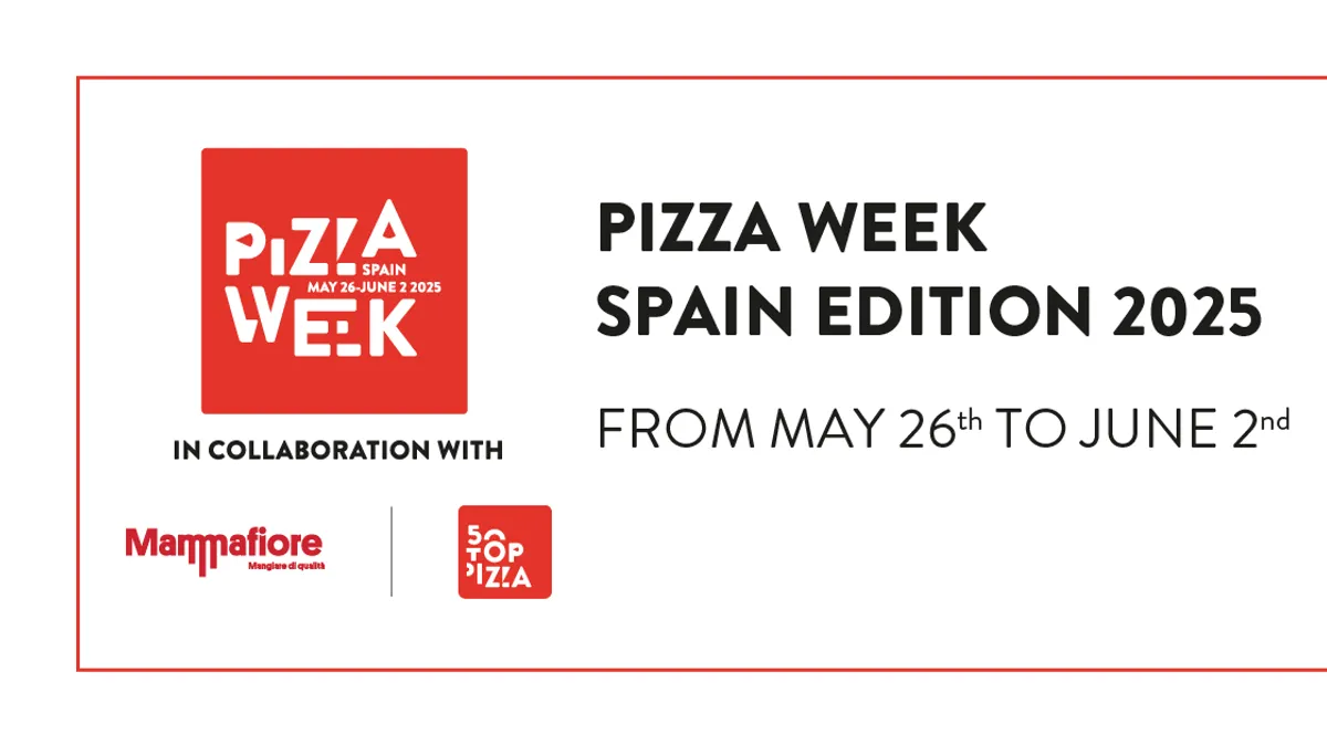 Pizza de verduras ecológicas de temporada elaborada con Familia Hevilla para la Pizza Week 2025 en Pizzería Primavera